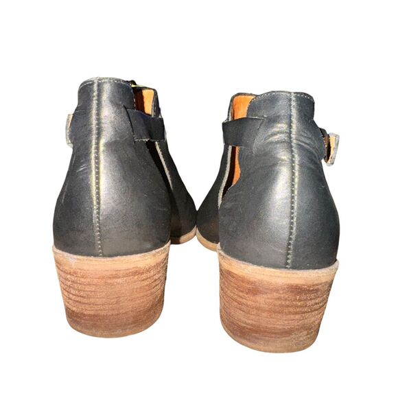 Madewell Pierce Open Toe Ankle Boots Women's 7.5 Black Leather Cut Out Booties - Picture 6 of 9